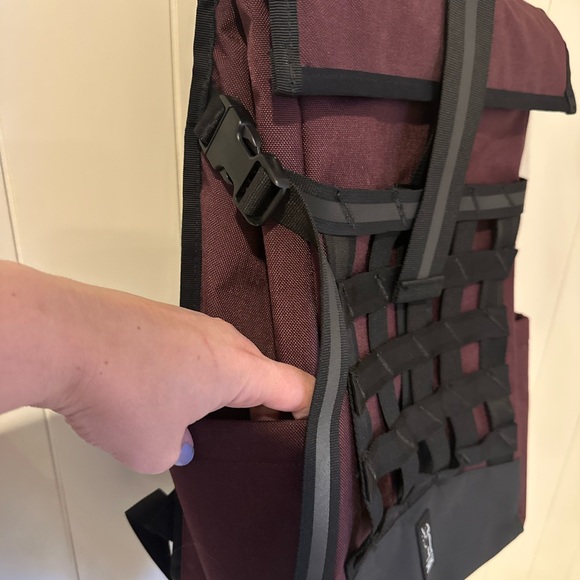 Chome Burgundy and Black Men's Backpack - Picture 2 of 6